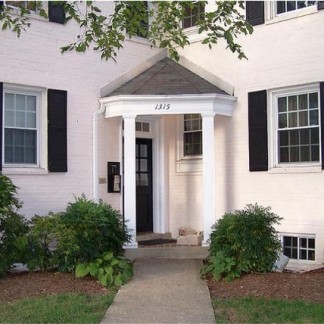 A white rental home in the Columbia Heights area